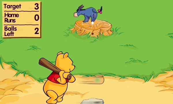 Winnie The Pooh's Home Run Derby Game - Play online at Y8.com
