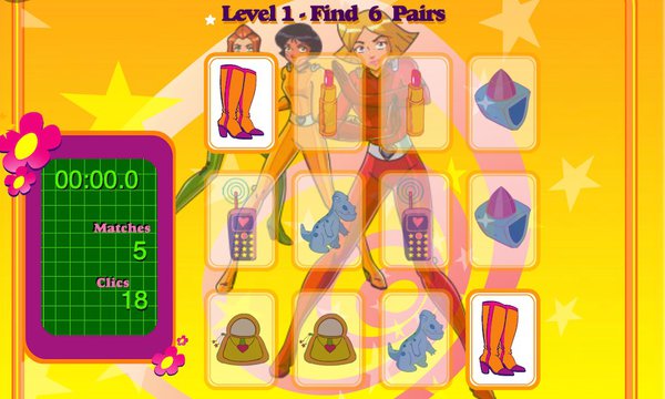 Totally Spies Memory Spies Disney Games